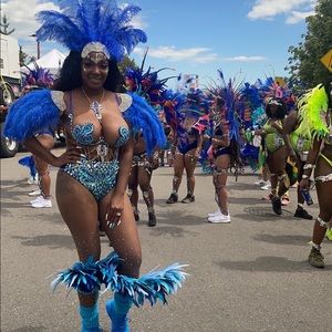 Carnival caribana costume for sale. Shades of blue entire